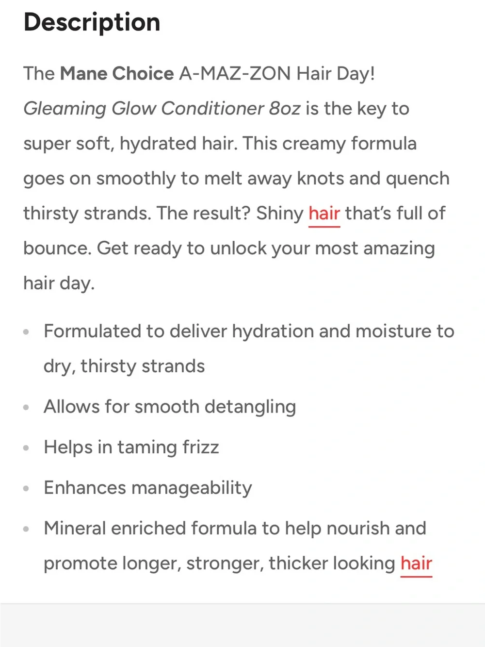 The Mane Choice Leave in Conditioner